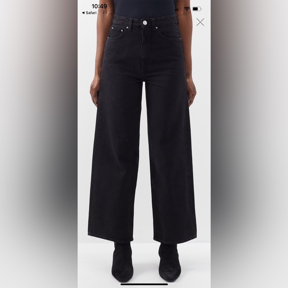 TOTEME cropped wide leg jeans (like new)